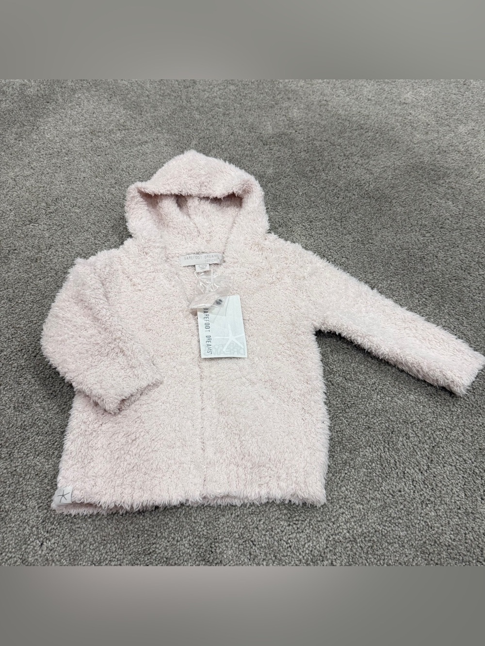 Barefoot Dreams Full zip hooded sweatshirt- 6-12 months NWT